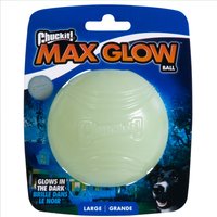 Chuckit! Max Glo Glow Ball Medium - Maat L: Ø 7,6 cm