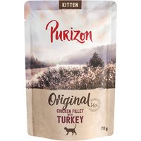 6x 70g Purizon Kitten filet de poulet avec dinde nourriture pour chats humide