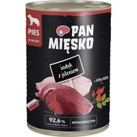 Pan Mięsko Dog 12 x 400 g - Kalkon med hjortkött