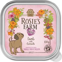 Rosie's Farm Mini 6 x 150 g umido cane - Agnello con Carote