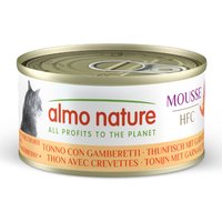 Lot Almo Nature HFC Mousse 24 x 70 g pour chat - thon, crevettes