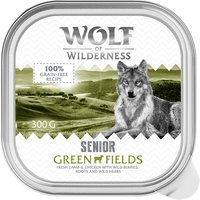 24 x 300 g Wolf of Wilderness Senior Green Fields agneau et poulet, nourriture humide pour chien