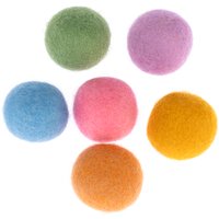 TIAKI kattleksak filtbollar - Set med 6 St (Ø 4 cm vardera)