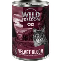 Wild Freedom Adult Red 6 x 400 g - sans céréales pour chat - Velvet Gloom - porc, dinde, truite