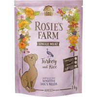 Rosie's Farm Single Meat Adult Tacchino con riso Crocchette per cane - 1 kg