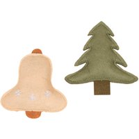 TIAKI kattleksaksset julgran och julklocka - Set om 2 st