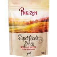 Purizon Superfoods Snack hund 100 g - Nötkött med kyckling, ärtor & tranbär 100 g