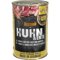 12x400g Super Premium Belcando, poulet, canard, millet, carottes - Pâtée pour chien