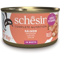Schesir Complete Nutrition filé i buljong 6 x 85 g - Lax