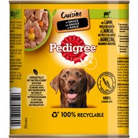 12x800g Agneau, carottes en sauce Pedigree Classic nourriture humide pour chien