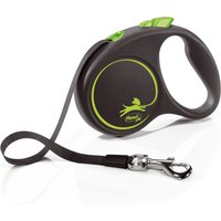flexi Black Design Harness Leash - Green - 5m - Size S: up to 15 kg