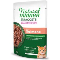 Natural Trainer Straccetti Kitten & Young strips i sås 28 x 70 g - Lax