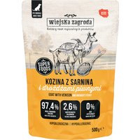 Wiejska Zagroda Dog Adult Pouches 500 g - Getskinn med viltkött