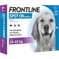 Frontline Spot-On Hond , 20 tot 40 kg 6 Pipetten