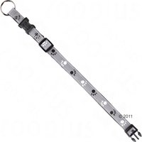 Trixie Reflective Paws Dog Collar - Silver - Size M-L