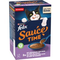 Felix Sauce Time 24 x 40 g - Pack económico - com sabor a frango e salmão