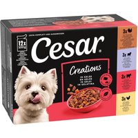 48x100g Cesar Sélection Viande et légumes en gelée nourriture humide pour chien