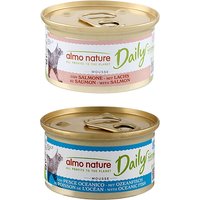 Provpack: 6 x 85 g Almo Nature Daily Menu - Mousse Havsfisk + lax (2 sorter)