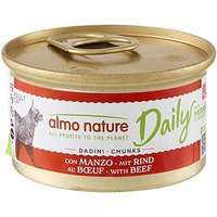 Ekonomipack: Almo Nature Daily Menu 24 x 85 g - Bitar med nötkött
