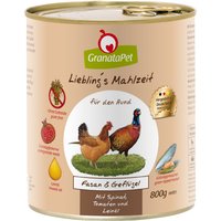 12x800g GranataPet Liebling's Mahlzeit faisan, volaille - Pâtée pour chien