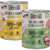 24x800g MAC's lot mixte volaille, cranberries + canard, dinde, poulet (2 variétés) - Pâtée pour chat