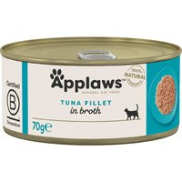 6x70g Applaws, filet de thon - Pâtée pour chat