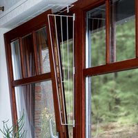 Grille de protection pour fenêtre pour chat blanche - Fixation sur le côté