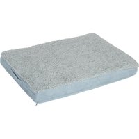 - S: L 72 x B 50 x H 9,5 cm (motief: hond) - Hondenkussen Memory Foam Grijs — afbeelding 1