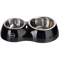Gamelle double Cosma pour chat - capacité : 250 mL / 750 mL, 13 cm de diamètre / 16 cm de diamètre