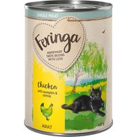 1x400g Feringa Single Meat poulet, potiron et menthe à chat - Pâtée pour chat