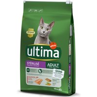 10kg Stérilisé, saumon, orge Ultima Croquettes pour chat