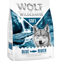 1kg Soft Blue River, saumon Wolf of Wilderness - Croquettes pour chien