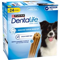 PURINA Dentalife Snack per igiene dentale dei cani di tg media (12 - 25 kg) - 24 Stick (8 x 69 g)