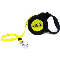 Laisse KONG Reflect, noir pour chien - taille M : jusqu'à 30 kg, longueur de la sangle : 5 m environ