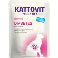 6x85g Kattovit Diabète / Poids saumon - Pâtée pour chat
