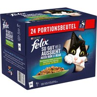 24x85g Felix Tendres Effilés en gelée sélection aux légumes - Pâtée pour chat