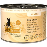 12x200g bœuf, veau catz finefood - Pâtée pour chat