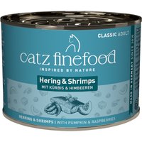 12x200g hareng, crevettes catz finefood - Pâtée pour chat