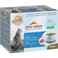 4x50g Natural Light thon de l'Atlantique Almo Nature HFC - Pâtée pour chat