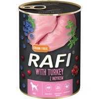 24x400g Rafi Adult avec dinde, myrtille et canneberge Nourriture pour chien humide