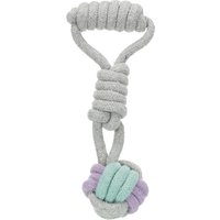 Gioco per cani Trixie Junior Palla con corda - L ca. 23 cm, Ø 6 cm