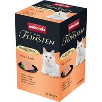 6x100g Menus légers Adult dinde, saumon Animonda Vom Feinsten - Pâtée pour chat