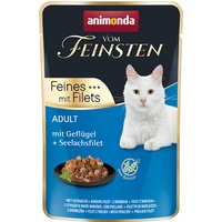 18x85g Adult volaille, filet de colin Animonda Vom Feinsten - Pâtée pour chat