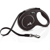 flexi Classic laisse à sangle noir, 5m taille M : jusqu'à 25kg de chien