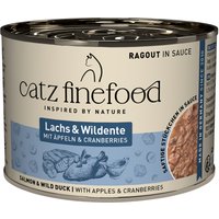 catz finefood Ragout 6 x 180 / 190 g - No. 605 Lax & vildand (190 g)