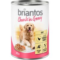 Briantos Chunks in Gravy 6 x 415 g Umido per cane - Pollo e Carote