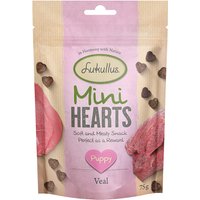 Lukullus Puppy "Mini Hearts" Snacks Vitela (sem cereais) - Pack económico: 3 x 75 g