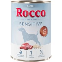 24x400g Rocco Sensitive agneau et riz pâtée pour chien