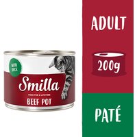 6x200g bœuf bœuf, canard Smilla - Pâtée pour chat