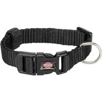 Collier Trixie Premium noir pour chien - taille XS-S : tour de cou 22-35 cm x 1 cm